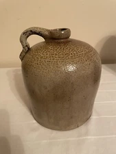 Antique One Gallon Salt Glazed Stoneware Crock Jug Primitive Rustic Farmhouse