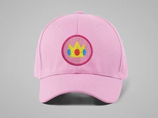 Princess Peach Hat Adjustable Gamer Colors Mario Bowser N64 Mushroom Luigi New
