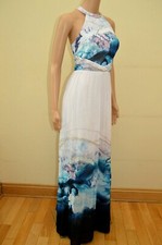 New Lipsy VIP Mineral Print Pleated Maxi Dress Sz UK 8 10 14 & 16