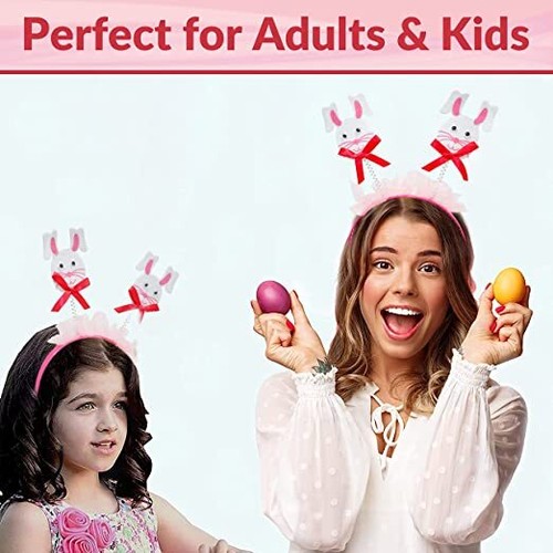 10 piezas diademas para orejas de conejo de Pascua, peines para cabeza de chich y conejo cinta para el cabello regalo para niños - Imagen 4 de 54