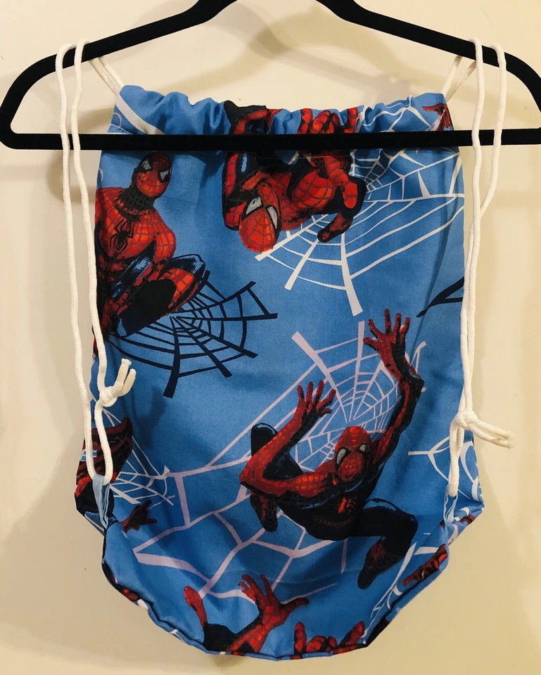 Spider Man Saco Pack Mochila Gimnasio Bolso Cordón Ajustable Niños Hecho a Mano Foto 2 de 4