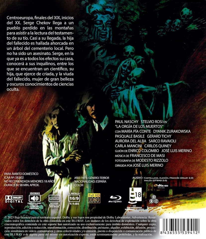 LA ORGÍA DE LOS MUERTOS - BLURAY NUEVO - TERROR - ZOMBIES - Imagen 2 de 2