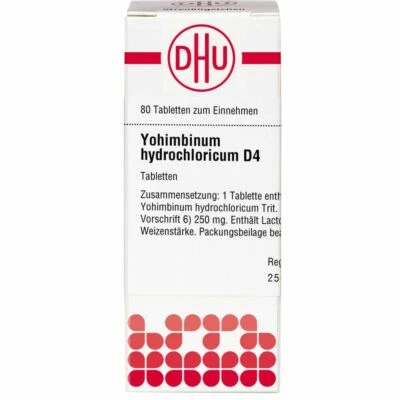 DHU-ARZNEIMITTEL GMBH & CO. KG YOHIMBINUM HYDROCHLORICUM D 4 Tabletten 80 St PZN00002134