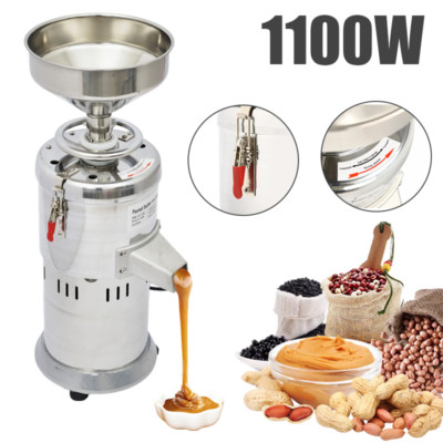 1100W Electric Peanut Butter Maker Commercial Sesame Sauce Grinding Machine US