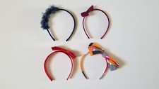 Gymboree 4 Bow Headbands, Panda Academy, Classic Holiday, Falling for Feathers