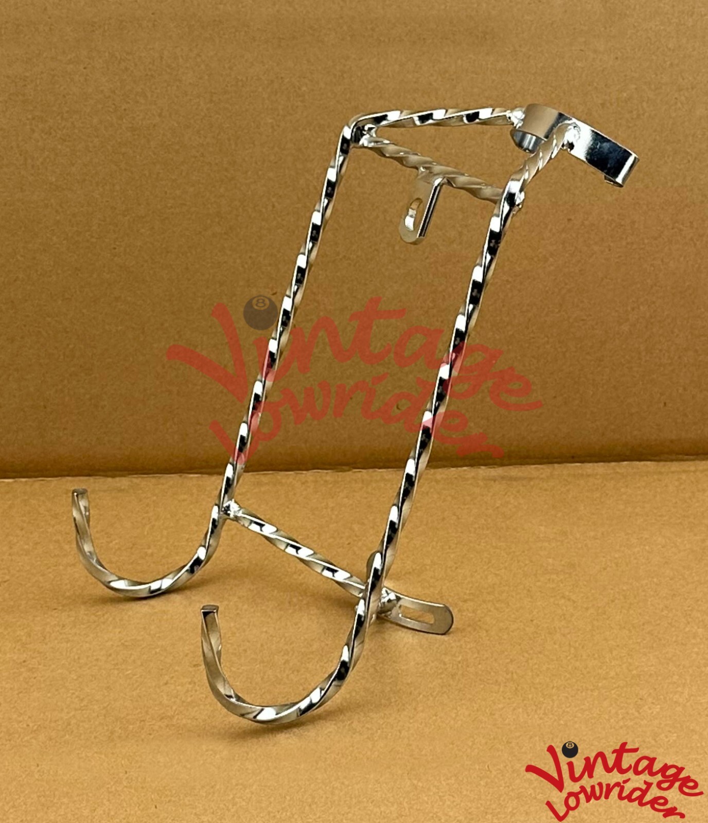 Vintage Lowrider Square Twisted Chrome Continental Spare Kit Fits 16"/20" Bikes.