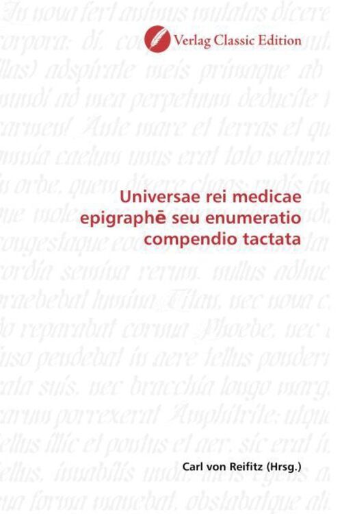 Thumbnail - Universae Rei Medicae Epigraph Seu Enumeratio Compendio Tactata |