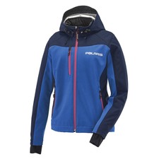 Polaris Navy/pink Womens Softshell Jacket Fleece Lined Lightweight Front Zip