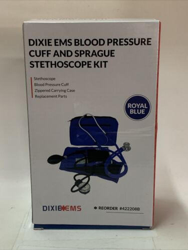 Dixie EMS Blood Pressure and Sprague Stethoscope Kit - Royal Blue