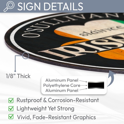 Personalized Irish Pub Sign, St Patrick's Day Decor, Irish Decor Custom Bar Sign - Picture 4 of 7