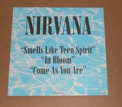 Nirvana Nevermind Poster Flat 2-Sided 1991 Promo 12x12 RARE | eBay