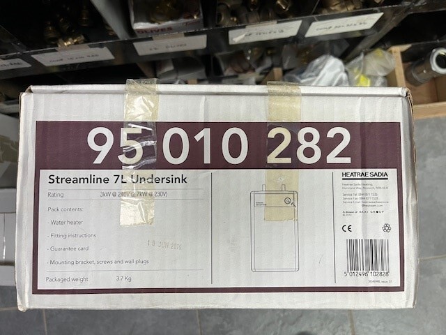Heatrae Sadia Streamline Under Sink 7L 3kW Water Heater  Only - 95010282