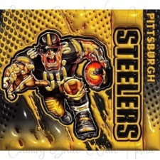 20oz Skinny Tumbler Sublimation Transfer Print Steelers Football Ready To Press
