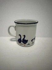 Vintage Blue Goose Coffee Mugs Porcelain ipa Made in Italy