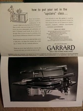 Vintage Garrard record playing equipment Sales Bundle w/catalog, letter, booklet