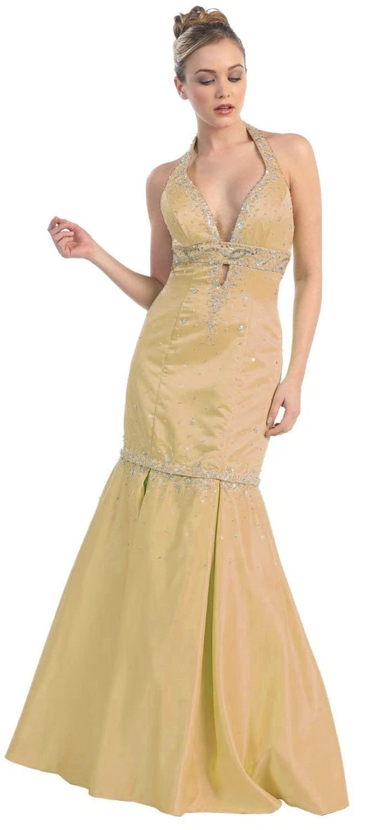 gold junior bridesmaid dresses La Femme Dress 31954 main image 1
