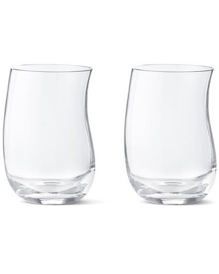 Georg Jensen Mouth Blown Cobra Tall Tumbler Pair Clear