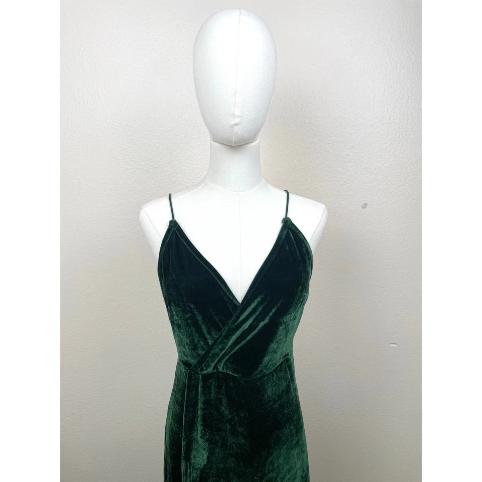 Vestido para mujer talla S terciopelo verde bosque bruja elástico fiesta hada gótico Foto 2 de 4