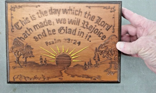 "This is the day which the Lord hath made..." Psalm 118:24 Pressed Wood Plaque