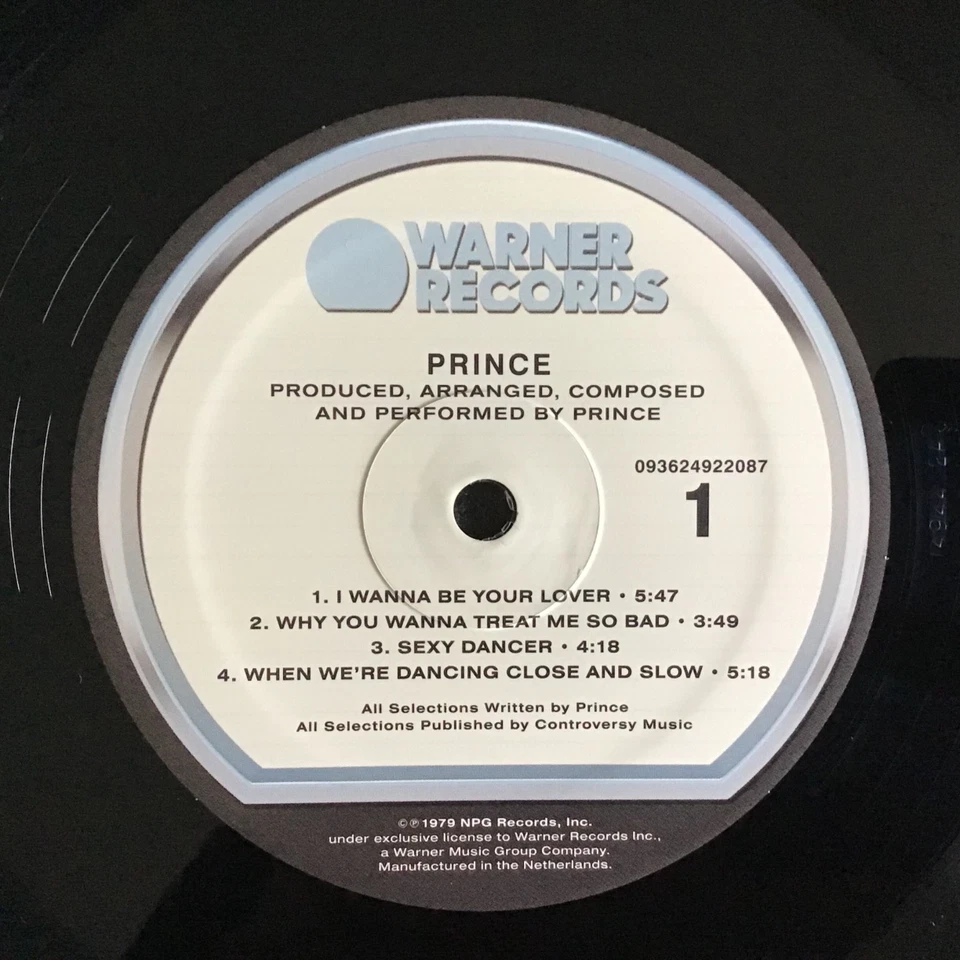 PRINCE LP Prince Self Titled Reissue 2020 Warner Bros. Records VG+ VG+ Shrink - Image 3 of 4