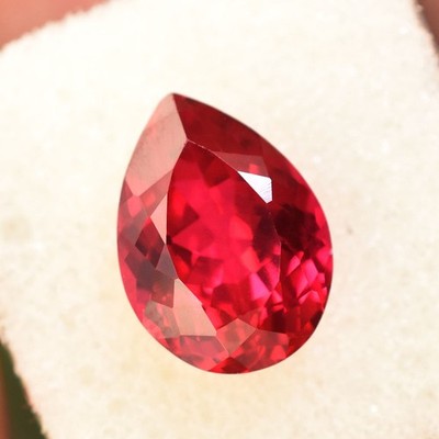NATURAL Stunning Red Ruby 13x9mm Pear Shape CERTIFIED Loose Gemstone For Her/Him