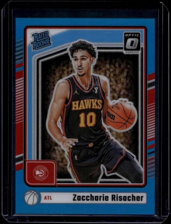 2024-25 Panini Donruss Optic Basketball Zaccharie Risacher #268 Rookie Aqua /225