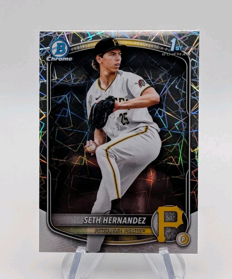 Seth Hernandez 2025 1st Bowman Draft Chrome Laser Refractor SP #BDC-25 Pirates