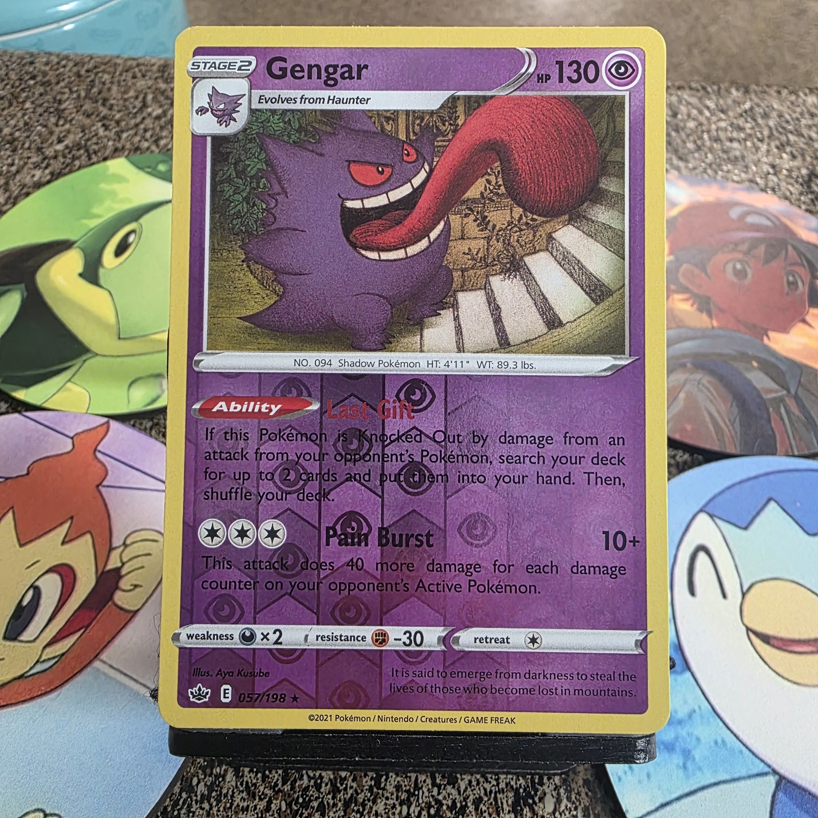 Pokemon TGC Gengar Reverse Holo 57/198 Chilling Reign - NM