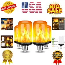 Upgraded LED Flame Light Bulbs, 4 Modes Flickering Light Bulb with Upside Dow...