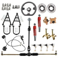 ATV Go Kart Front Shock Suspension Swingarm Kit Steering Wheel Shaft Assembly