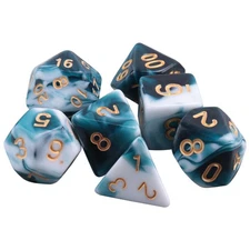 7 Pieces Dice Set Polyhedral Dice Set Role Playing Dices Set for DND8341