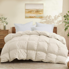 Queen Size down Comforter - All Season Ultra Soft Goose down  Feather Fiber Fil