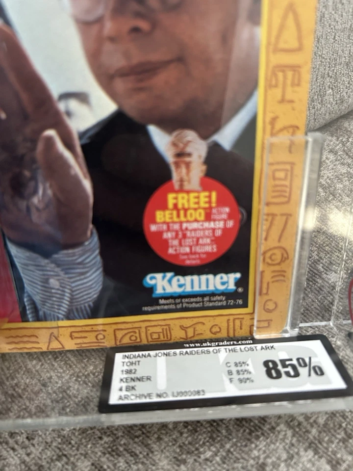Indiana Jones ROTLA TOHT 3.75 1982 Kenner UKG Graded 85 Unpunched - Image 2 of 4