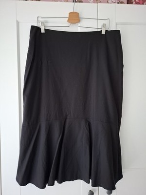 eleganter Midi Rock von Steilmann schwarz Gr. 44 Schurwolle
