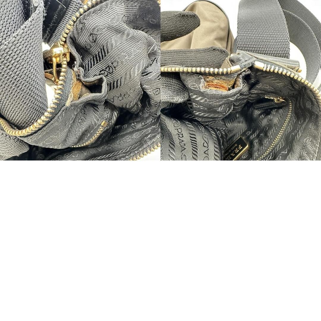 PRADA BT0220 shoulder bag nylon with key khaki brown ladies men s fashion vint thumbnail 10