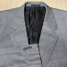 Louis Roth Mens 46L Grey Glen Plaid Blazer Sport Coat 2 Button Vintage USA Made