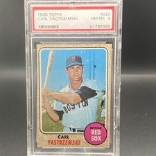 Topps 1968 Carl Yastrzemski #250 PSA 8 Base Set Boston Red Sox MLB HOF Vintage