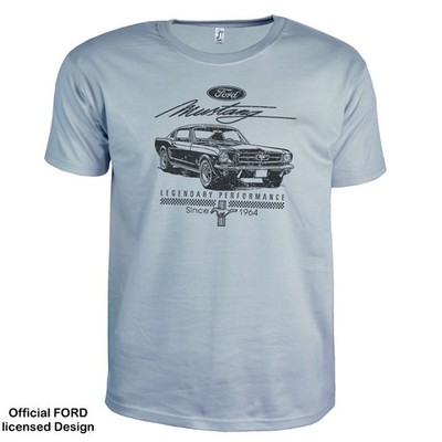Ford Mustang T-Shirt classic US-Car Logo licensed Vintage Design Motiv  *0002