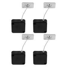 4 Pcs Tv Remote Tether Retractable Security Cable Gaming Controller Laptop Lock