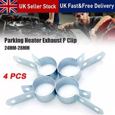 4x 24-28mm Air Diesel Parking Heater Exhaust Pipe P Clip Galvanized Steel