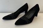 Stuart Weitzman Bandexsvelt Black  Suede Pumps Pointy Toe Size 9.5 NICE — photo 2