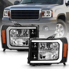 - for 2007-2013 GMC Sierra 1500 2500HD 3500HD Upgrade LED Tube Headlights Headla