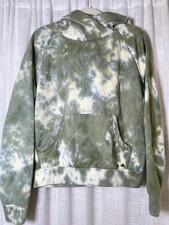 AMPERSAND AVENUE Sweatshirt Hoodie Sage/Cream Green Tie Dye, Soft/Cozy  Large