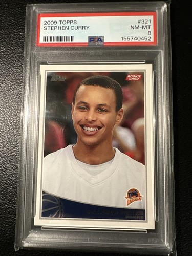 2009 TOPPS #321 STEPHEN CURRY ROOKIE RC PSA 8