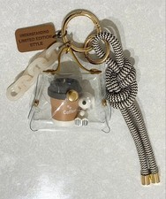 Peanuts Snoopy 3-in-1 Keychain Bag Charm Brown Luxury 3Way Used Age 13