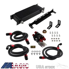 Transmission 13 Row Engine Oil Cooler Kit+ Oil Cooler Sandwich Plate W/ Bracket