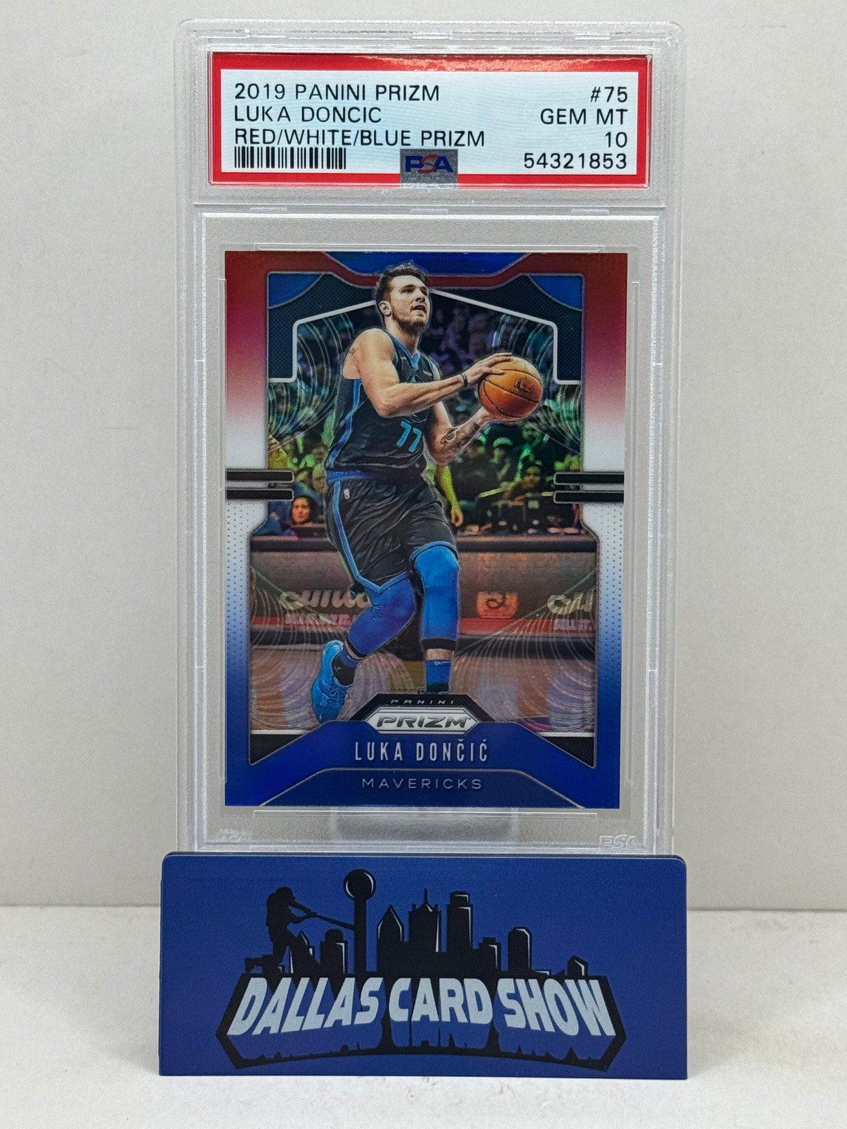 2019 Panini Prizm #75 Luka Doncic Red White and Blue Prizm PSA 10