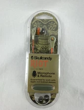 Skullcandy Special Ed INK'D CAMO/ORANGE Earbuds Headphones w/Mic + Remote NEW!