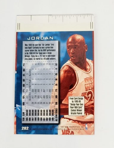 UNCUT TEST PROOF 1996-97 Fleer - NBA All-Star Retro Michael Jordan #282 BULLS