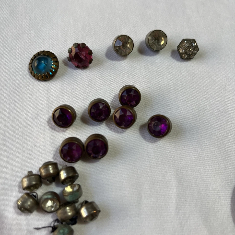 VTG Antique MCM Victorian Art Deco Buttons Lot Collection Bakelite Glass Enamel - Image 4 of 4